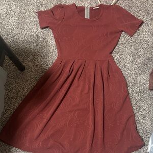 LuLaRoe Rich Burgundy Midi Dress